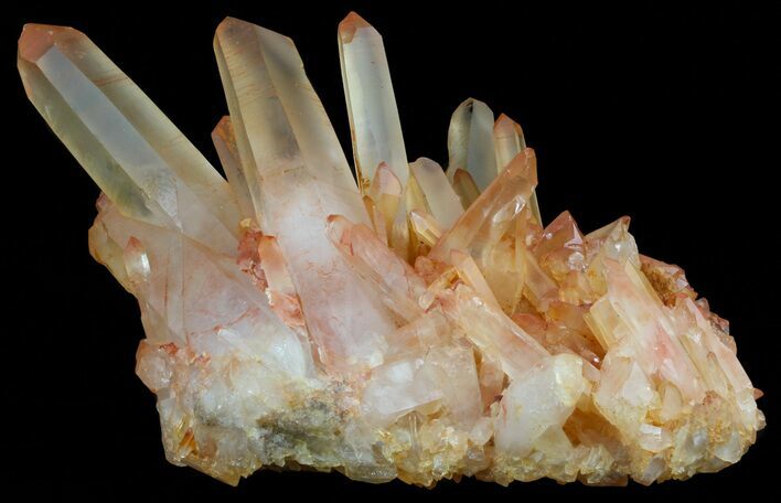 Tangerine Quartz Crystal Cluster - Madagascar #58809